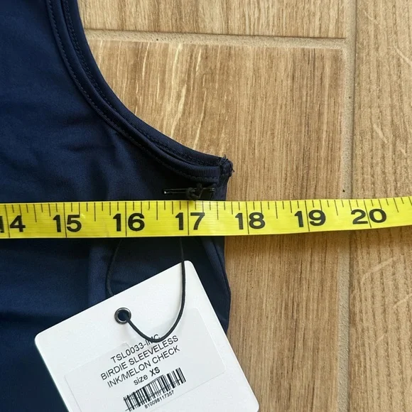 🆕NWT Belyn Key Navy Birdie Sleeveless Golf Polo Shirt. Size XS - Picture 8 of 8